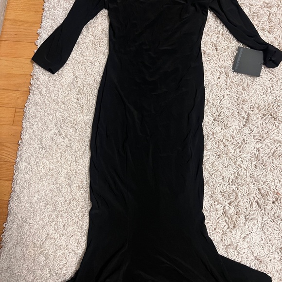 NORMA KAMALI NWT SCOOP NECK FISHTAIL DRESS TO MIDCALF - Picture 3 of 6